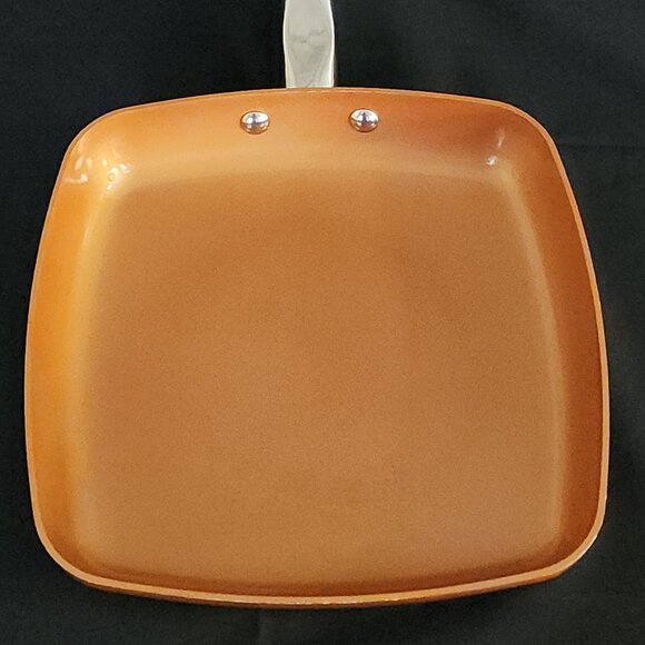 Copper Chef 9.5" Square Skillet/Frying Pan Non-Stick with Vented Lid - Picture 3 of 12